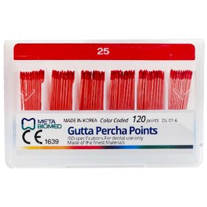 گوتا پرکا متا 2 درصد - Meta Biomed Gutta Percha Points 3 گوتا پرکا متا 2 درصد سایز 25 - Gutta Percha Points