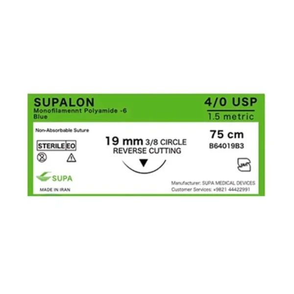 نخ بخیه نایلون 4/0 سوپا supa nylon suture
