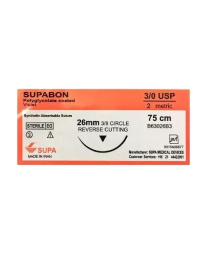 نخ بخیه ویکریل 3/0 سوپا supa vicryl suture