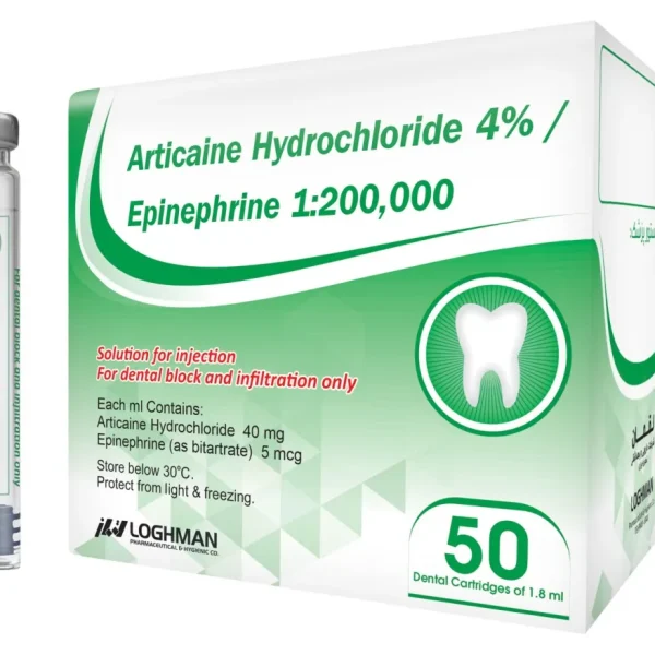 کارپول آرتیکایین 4% لقمان Loghman 4% Articaine & Epinephrine